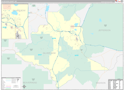 Silver Bow County, MT Wall Map Premium Style 2023